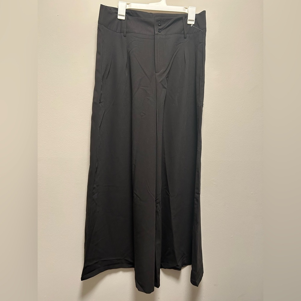 NWT UOOZEE high waisted mega flare black trousers 2X